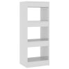Book Cabinet/Room Divider High Gloss White 15.7"x11.8"x40.6"
