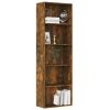 5-Tier Book Cabinet Smoked Oak 23.6"x11.8"x74.4" Engineered Wood