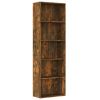 5-Tier Book Cabinet Smoked Oak 23.6"x11.8"x74.4" Engineered Wood