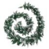 Christmas Garland with LED Lights Green 8.9' PVC