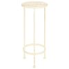 Plant Stand Set 3 Pieces Vintage Style Metal Antique White
