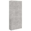 Book Cabinet Concrete Gray 32.5"x12"x73" Chipboard