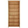 7-Tier Bookcase 35.4"x8.8"x78.7" Solid Oak Wood