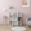 Book Cabinet High Gloss White 35.4"x11.8"x35.4" Chipboard
