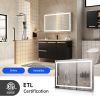 36â€œ*28â€ LED Lighted Bathroom Wall Mounted Mirror with High Lumen+Anti-Fog Separately Control+Dimmer Function--DK