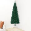 Slim Artificial Half Christmas Tree with Stand Green 70.9"