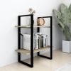 2-Tier Book Cabinet Sonoma Oak 23.6"x11.8"x27.6" Engineered Wood