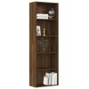 5-Tier Book Cabinet Brown Oak 23.6"x11.8"x74.4" Engineered Wood
