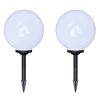 Outdoor Pathway Lamps 4 pcs LED 11.8" with Ground Spike
