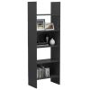 Book Cabinet Gray 23.6"x13.8"x70.9" Chipboard
