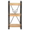 3-Tier Bookcase 15.7"x11.8"x31.5" Solid Mango Wood
