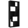 Book Cabinet Black 26.4"x9.4"x63.4" Chipboard