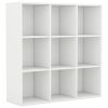 Book Cabinet White 38.6"x11.8"x38.6" Chipboard