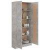 Book Cabinet Concrete Gray 32.5"x12"x73" Chipboard