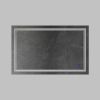 DunaWest 40 x 24 Inch Frameless LED Illuminated Bathroom Wall Mirror; Touch Button Defogger; Rectangular; Silver