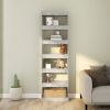 Book Cabinet/Room Divider Concrete Gray 23.6"x11.8"x78"