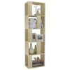 Book Cabinet/Room Divider Sonoma Oak 17.7"x9.4"x62.6" Chipboard