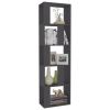 Book Cabinet/Room Divider Gray 17.7"x9.4"x62.6" Chipboard