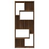 Book Cabinet Brown Oak 26.4"x9.4"x63.4" Engineered Wood