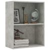 2-Tier Book Cabinet Concrete Gray 23.6"x11.8"x30.1" Chipboard