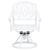 5 Piece Bistro Set Cast Aluminum White