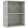2-Tier Book Cabinet Concrete Gray 23.6"x11.8"x30.1" Chipboard