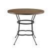 Qamar Counter Height Set (5Pc Pk) in Walnut & Antique Black   YJ