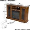Modern Electric Fireplace TV Stand with Storage Cabinet, Fit up to 55" Flat Screen TV