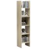 Book Cabinet Sonoma Oak 15.7"x13.8"x70.9" Chipboard