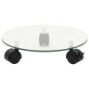 Plant Rollers 4 pcs 11" Tempered Glass Round