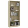 5-Tier Book Cabinet Sonoma Oak 31.5"x9.4"x68.9" Chipboard