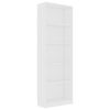 5-Tier Book Cabinet White 23.6"x9.4"x68.9" Chipboard