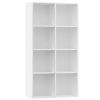 Book Cabinet/Sideboard White 26"x11.8"x51.2" Chipboard