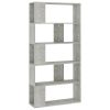 Book Cabinet/Room Divider Concrete Gray 31.5"x9.4"x62.6" Chipboard