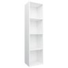 Book Cabinet/TV Cabinet White 14.2"x11.8"x56.3" Chipboard