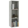 Book Cabinet/TV Cabinet Concrete Gray 14.2"x11.8"x44.9" Chipboard