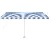 Freestanding Automatic Awning Blue/White