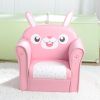 Children's Single Sofa Cute Series Rabbit Model American Standard PU Dark Pink RT