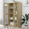 Vitrine Cabinet Sonoma Oak 32.5"x12"x59.1" Chipboard