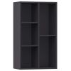 Book Cabinet/Sideboard Gray 19.7"x9.8"x31.5" Chipboard