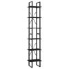 6-Tier Book Cabinet Black 15.7"x11.8"x82.7" Chipboard