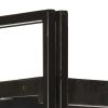 3-Tier Bookcase Black 23.6"x11.8"x31.5" Solid Mango Wood