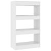 Book Cabinet/Room Divider White 23.6"x11.8"x40.6" Chipboard