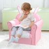Children's Single Sofa Cute Series Rabbit Model American Standard PU Dark Pink RT