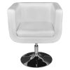 Armchairs with Chrome Base 2 pcs White Faux Leather