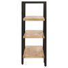 3-Tier Bookcase 63"x12.2"x31.5" Solid Mango Wood
