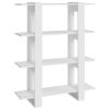 Book Cabinet/Room Divider White 39.4"x11.8"x48.6"