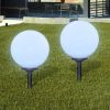 Outdoor Pathway Lamps 4 pcs LED 11.8" with Ground Spike