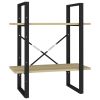 2-Tier Book Cabinet Sonoma Oak 23.6"x11.8"x27.6" Engineered Wood