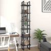 6-Tier Book Cabinet Gray 15.7"x11.8"x82.7" Chipboard